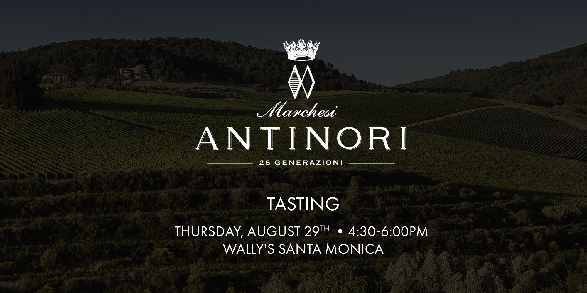 Antinori wine tasting at Wally's Santa Monica